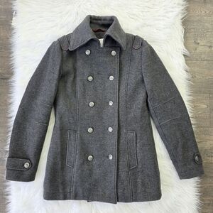 Bogner Ice + Fire Gray Wool Coat Jacket Size 6